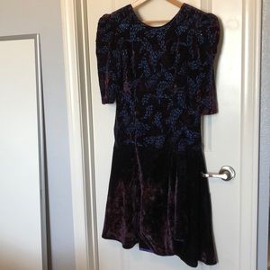 Custom made vintage 80’s velvet & glitter dress